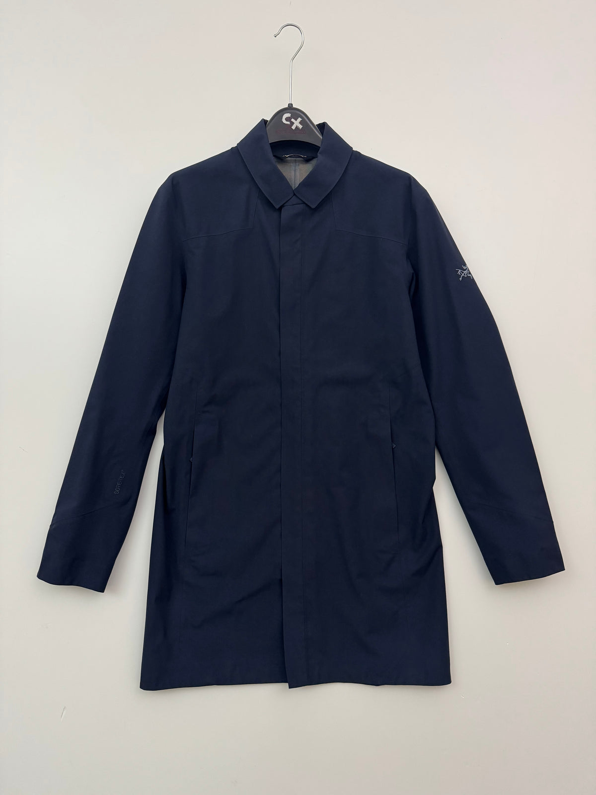 Arc'teryx Keppel Trench Coat Navy Blue Men's S Small Gore-Tex