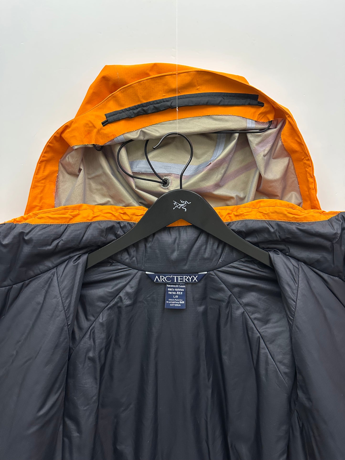 Arc’teryx Fission AR Jacket Yam Orange Men’s L Large Gore-Tex Primaloft