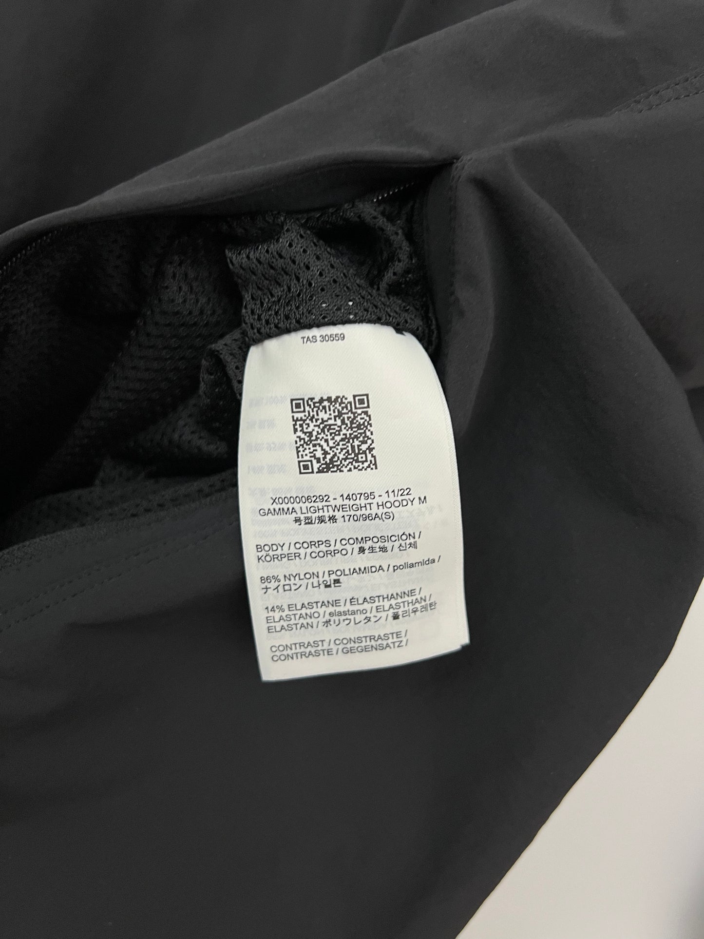 Arc’teryx Gamma Lightweight Hoody Black Men’s S Small