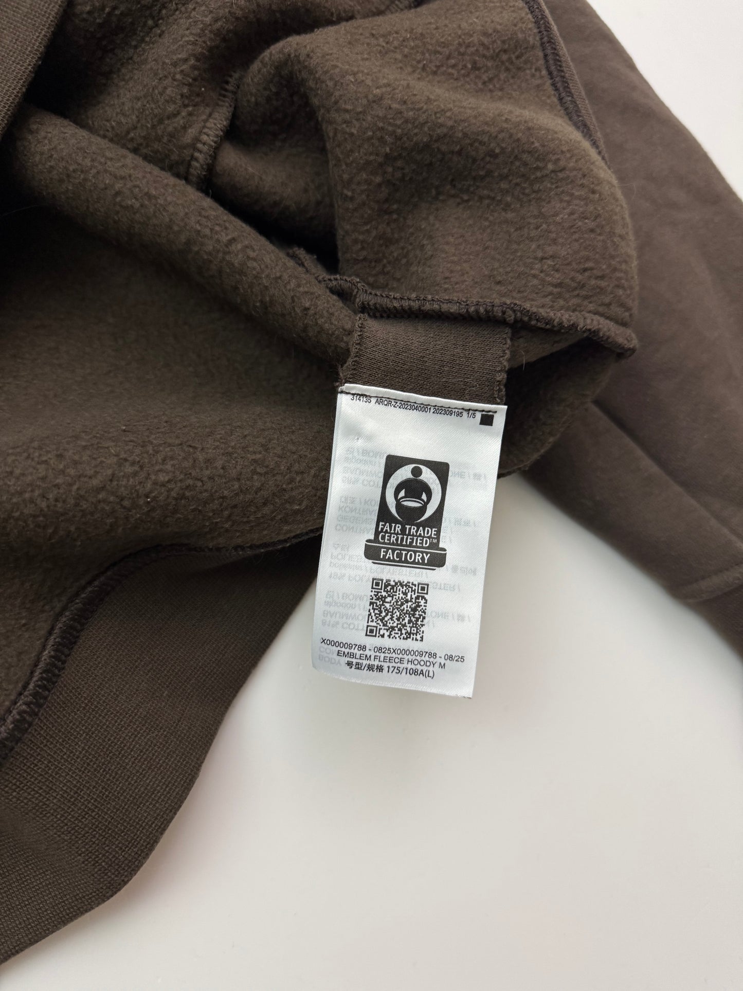 Arc'teryx Emblem Fleece Hoody Men's L Large Carob Brown
