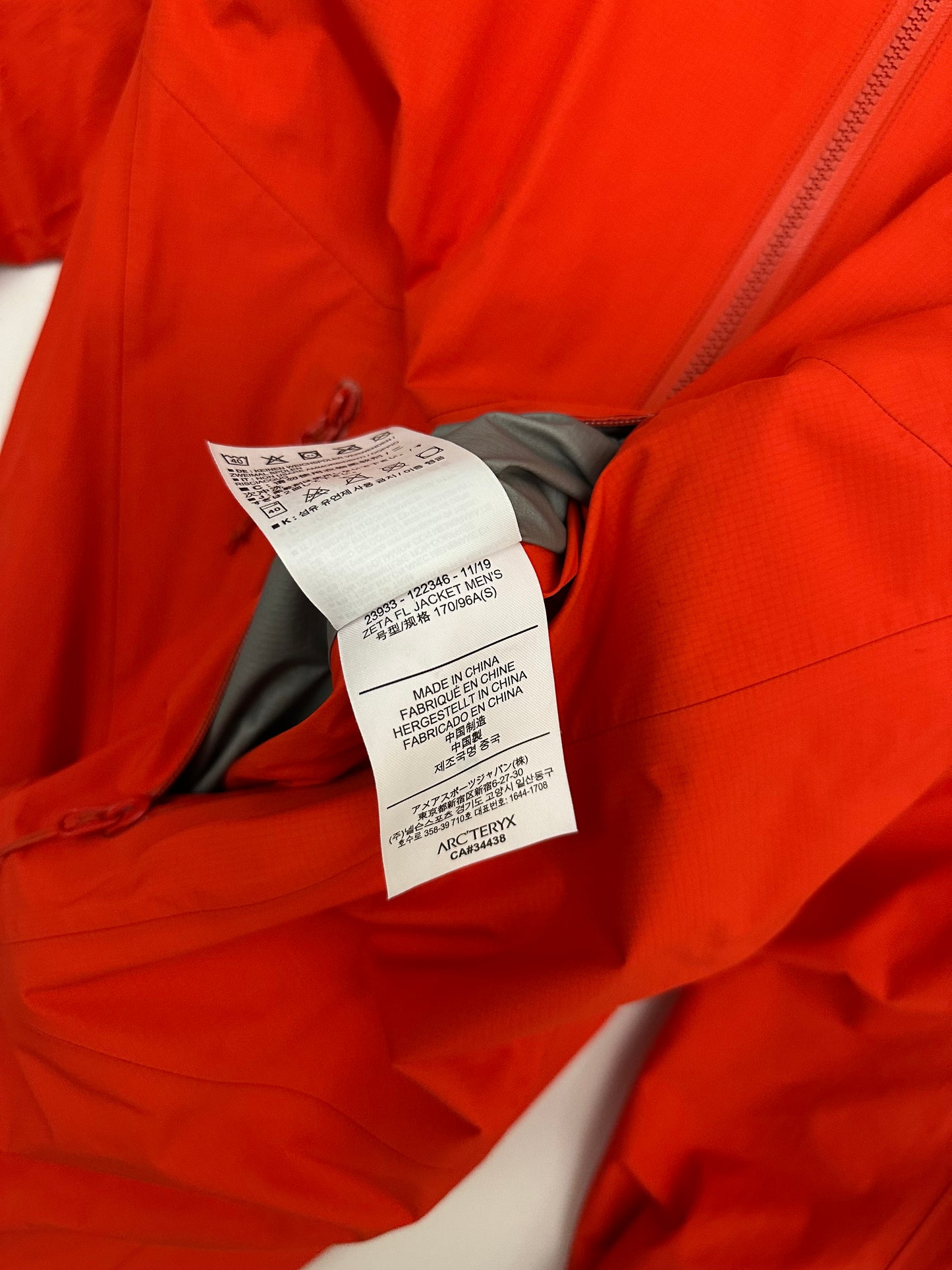 Arc’teryx Zeta SL Jacket Red Men’s S Small Gore-Tex