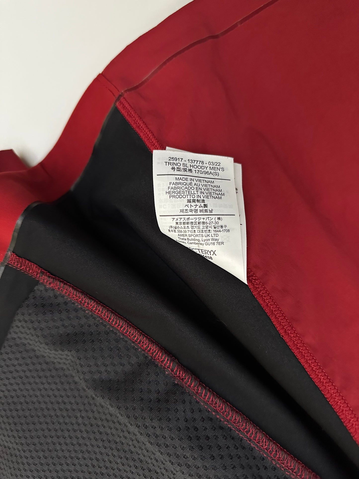 Arc'teryx Trino SL Hoody Men's S Small Red Gore-Tex Infinium