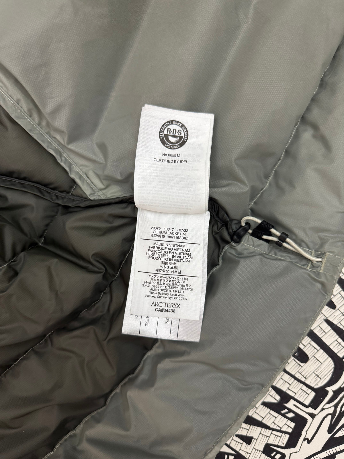 Arc'teryx Cerium Jacket Habitat Green Men's XL Extra Large Down Coat