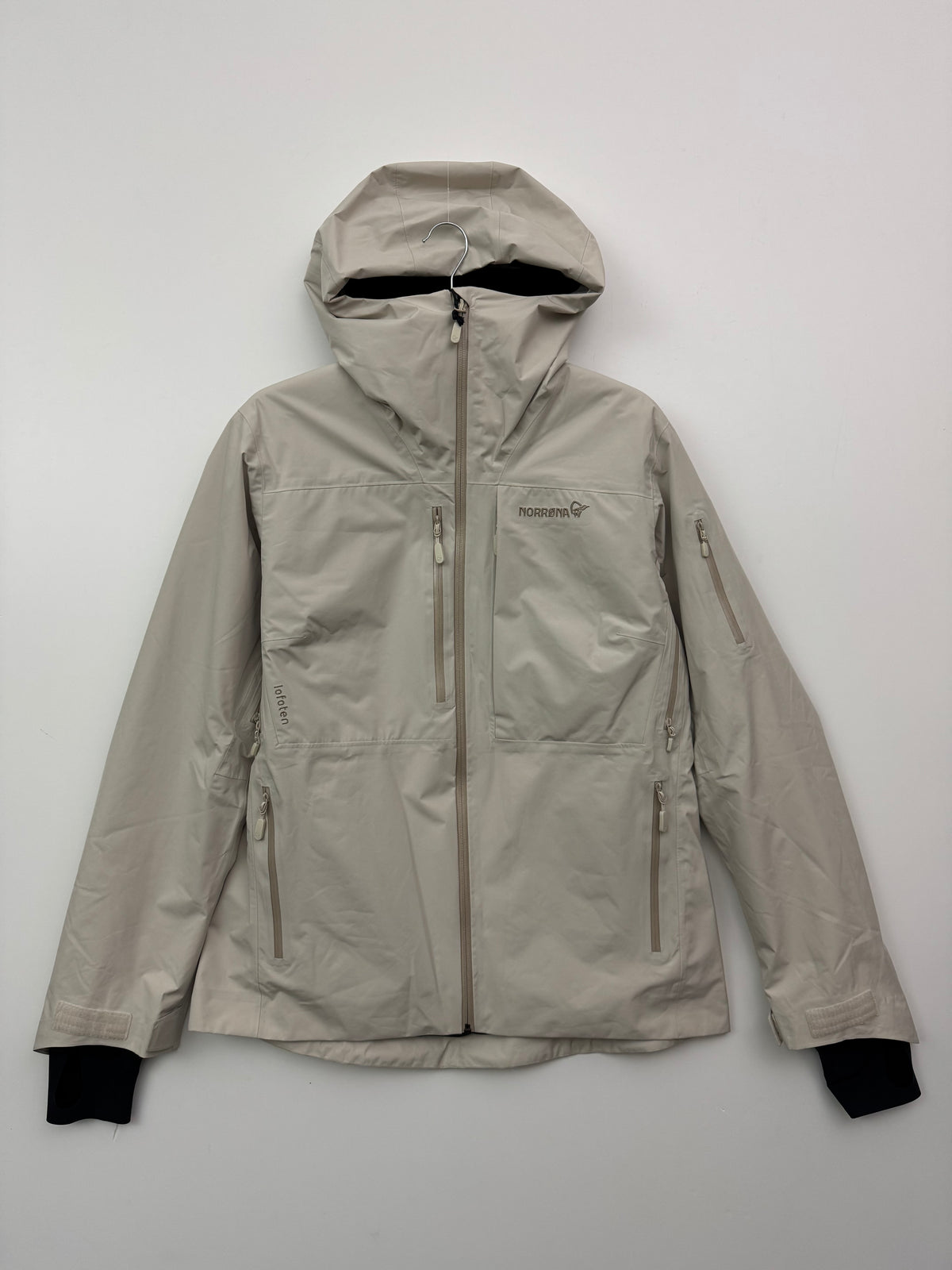 Norrøna Lofoten Gore-Tex Insulated Jacket Oatmeal Women's XL Extra Large