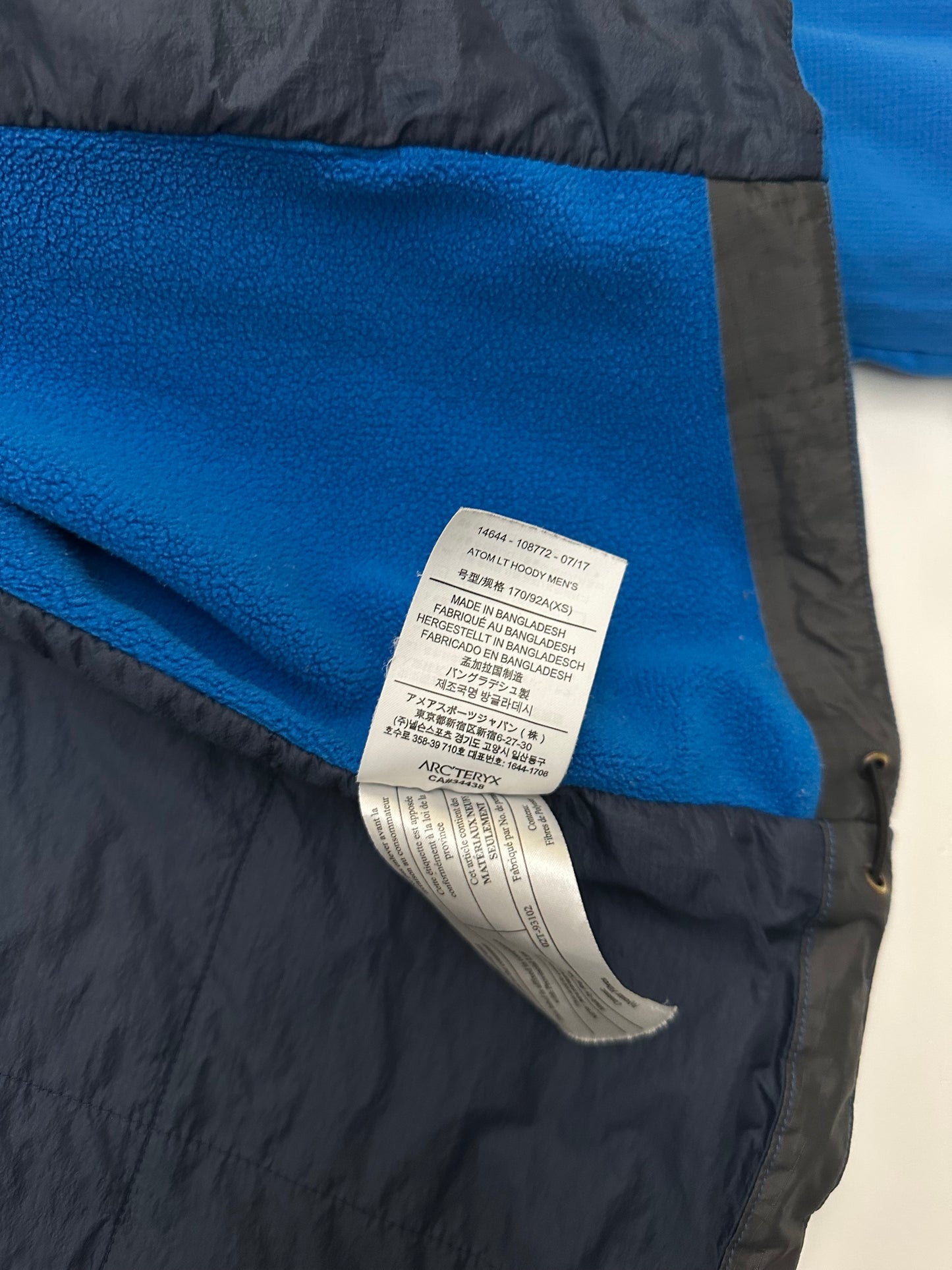 Arc'teryx Atom LT Hoody Men's XS Extra Small Blue