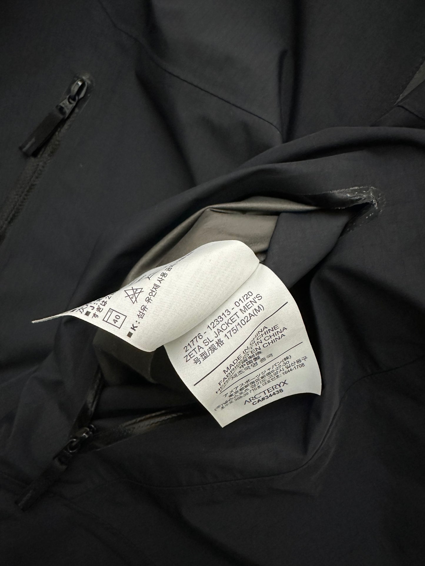 Arc’teryx Zeta SL Jacket Black Men’s M Medium Gore-Tex