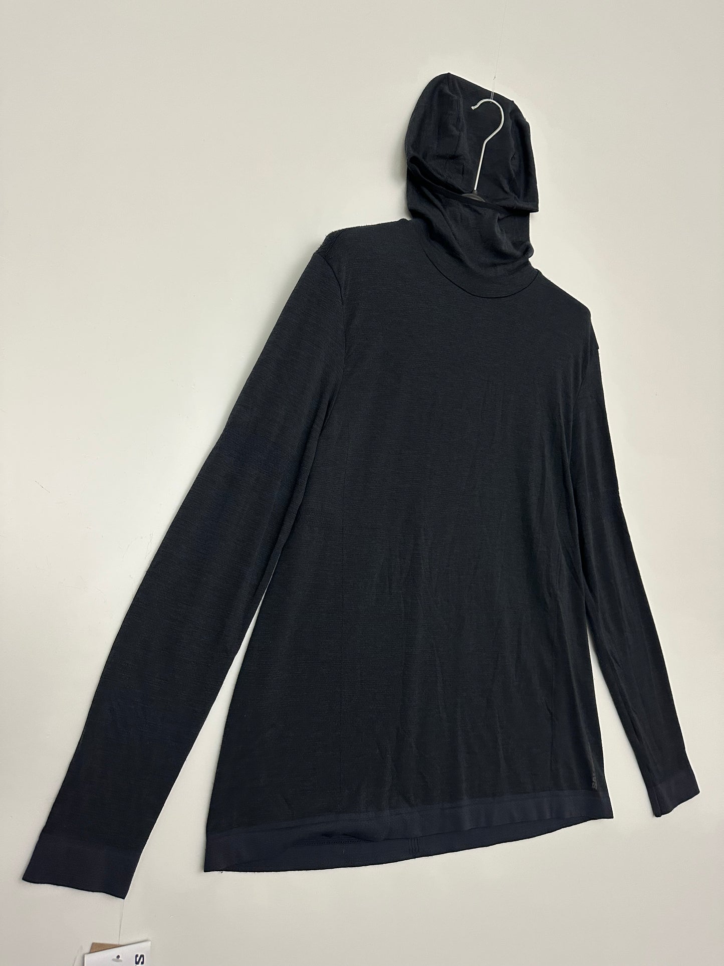 Salomon Outspeed Wool Hoodie M Deep Black XL Men's