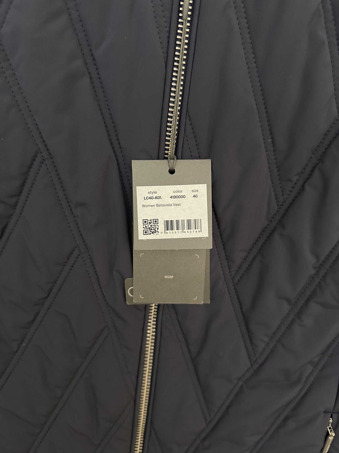 KJUS Bellavista Vest Women's 40 Black Insulated Golf Ski Gilet