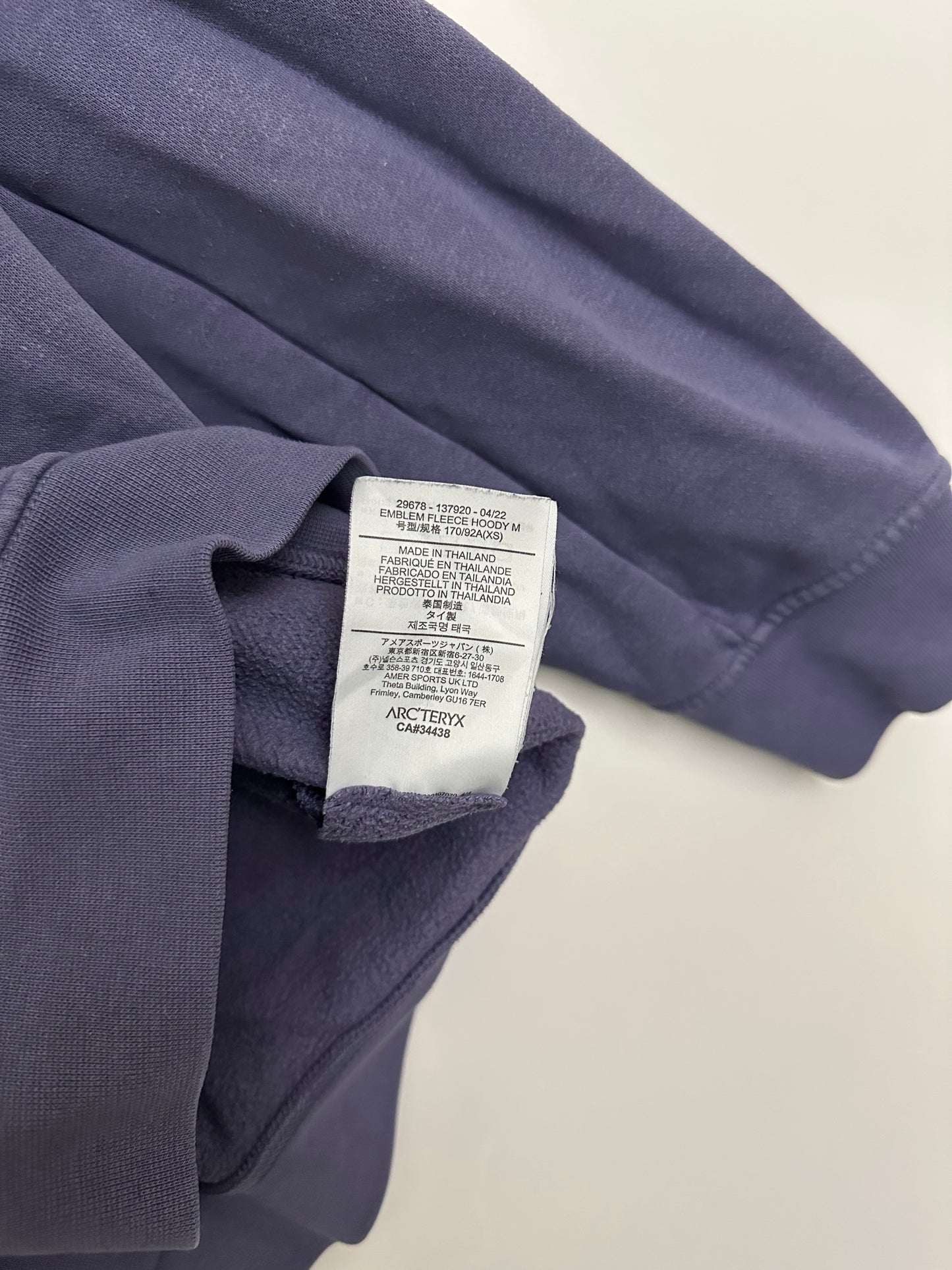 Arc’teryx Emblem Fleece Hoody Multiverse Men’s XS Extra Small
