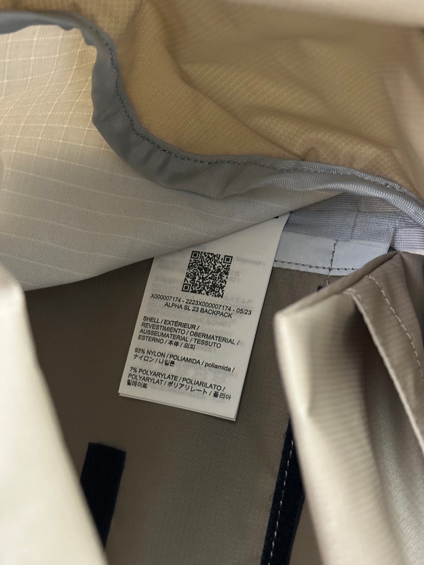 Arc’teryx Alpha SL 23 Backpack Smoke Bluff