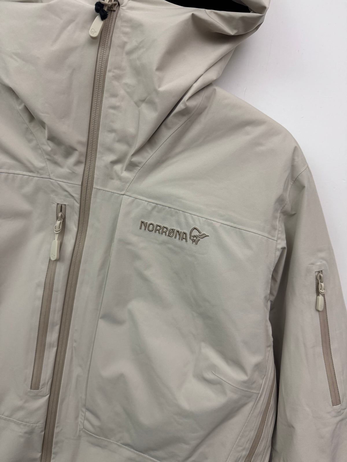 Norrøna Lofoten Gore-Tex Insulated Jacket Oatmeal Women's XL Extra Large