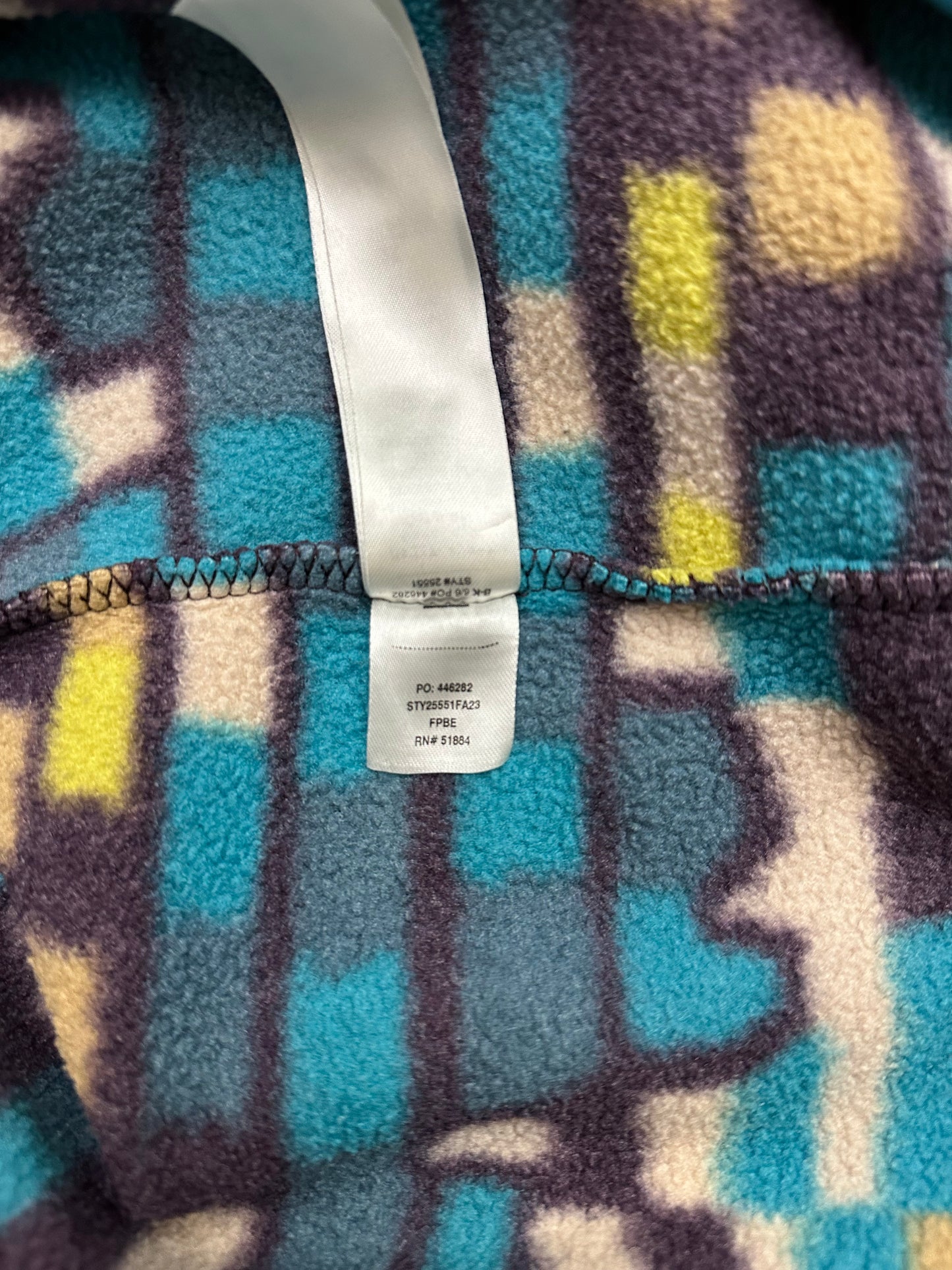 Patagonia Lightweight Synchilla Snap-T Fitz Roy Patchwork Belay Blue Men's S Small