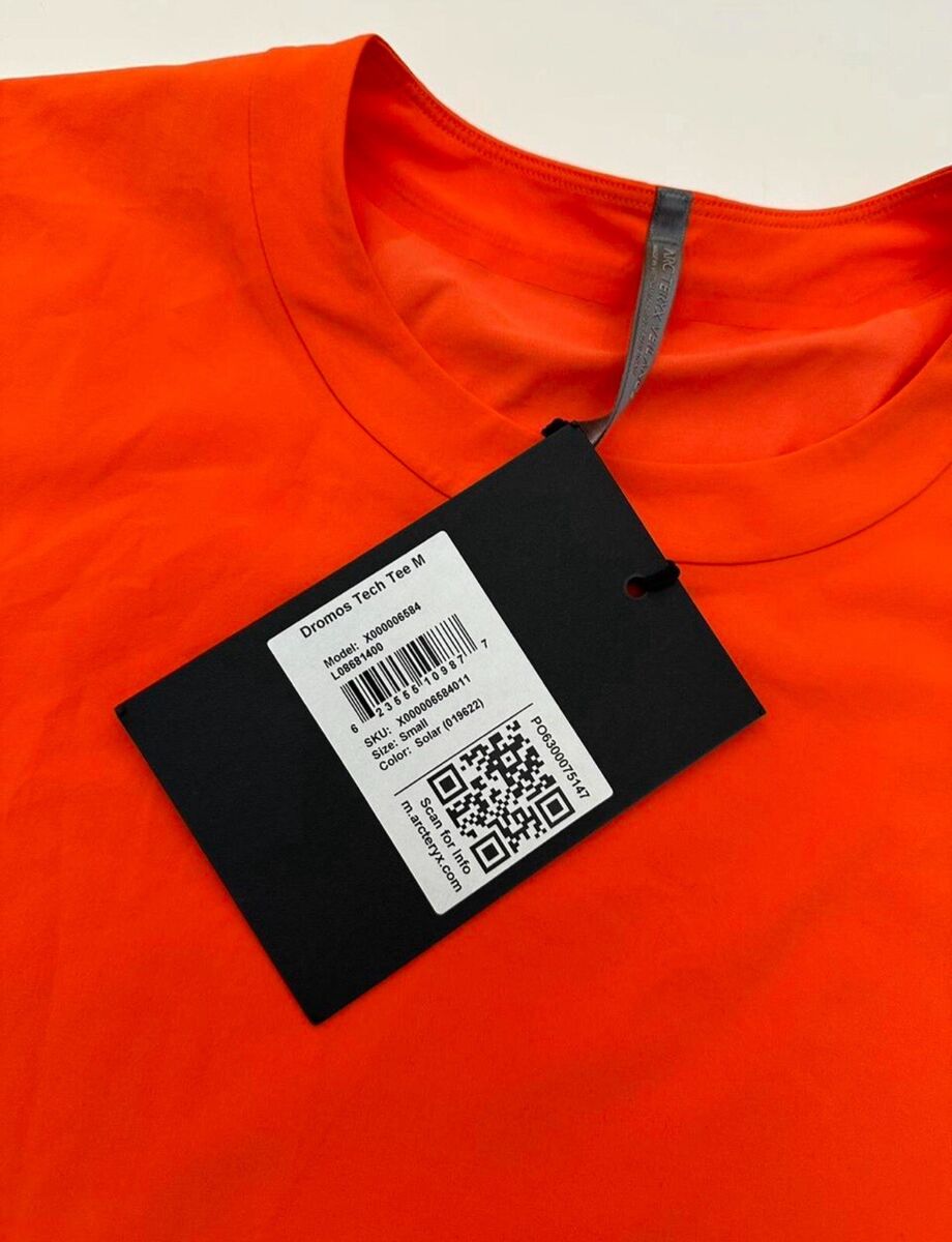 Arc’teryx Veilance Dromos Tech Tee Solar Orange Men’s Small