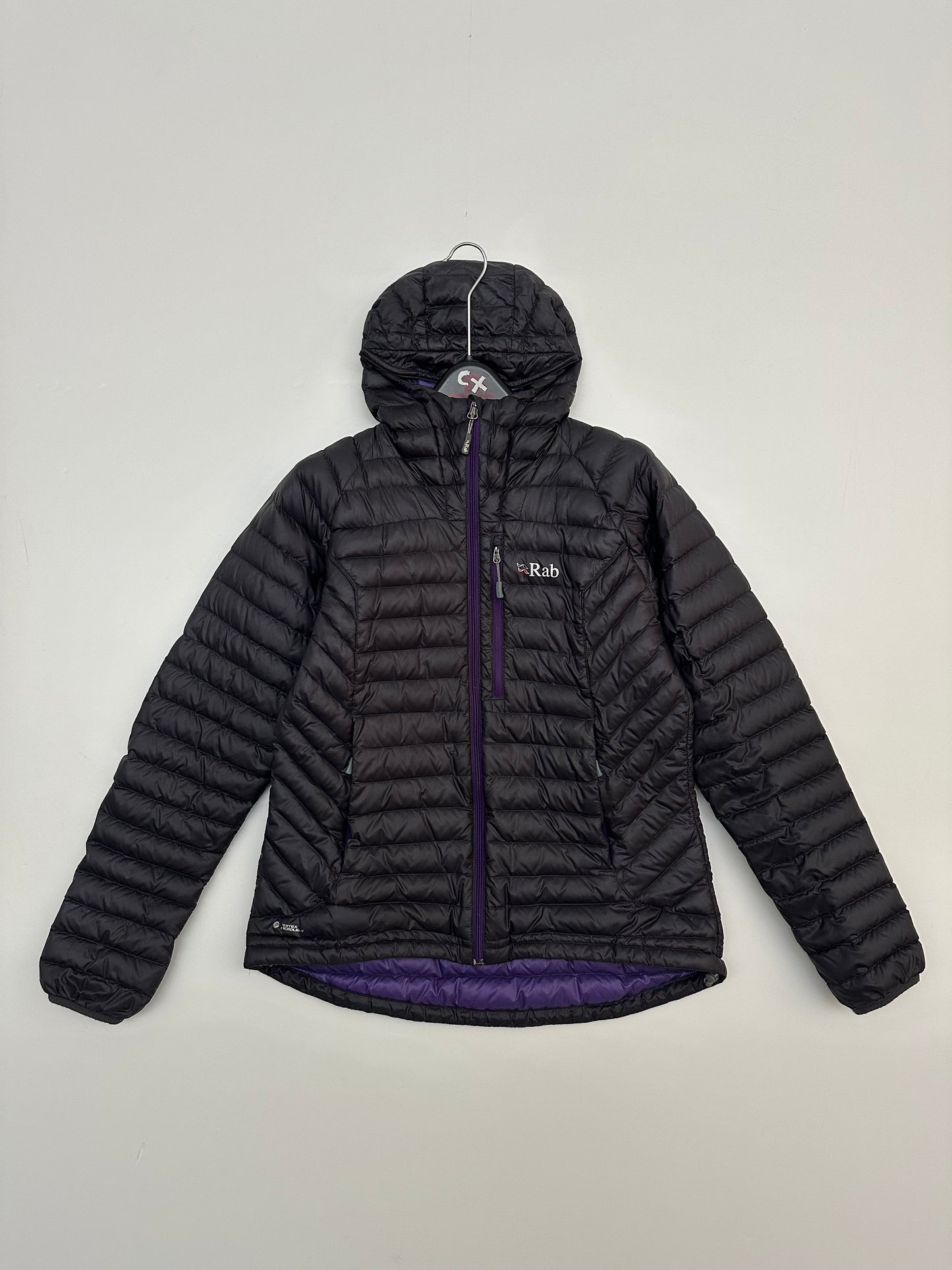 Rab Microlight Alpine Pertex Quantum Down Jacket Black/Purple UK 14 / EU 42