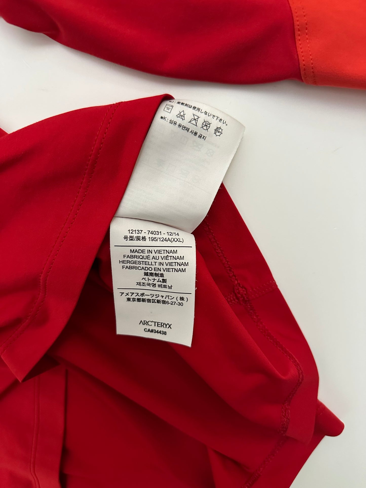 Arc'teryx Ether Comp Crew Long Sleeve Men's XXL Vermillion Red