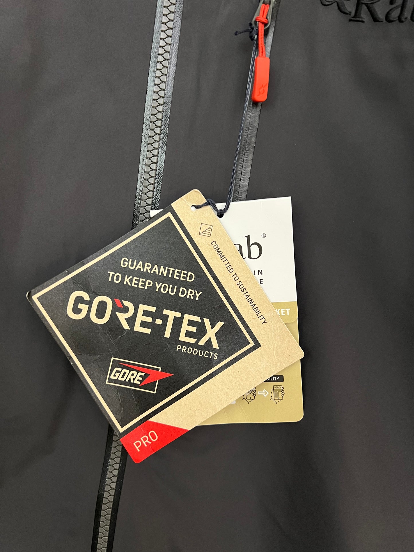 RAB Latok Mountain Jacket Black / Graphene Men’s S Small Gore-Tex Pro