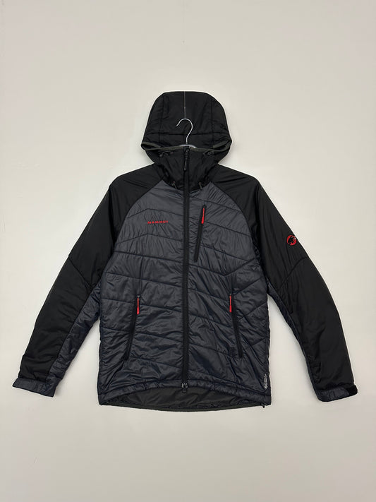 Mammut Rime Pro Insulated Hooded Jacket Men’s M Medium Black / Dark Grey