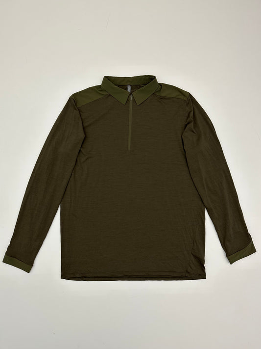 Arc’teryx Veilance Frame LS Polo Olive Green Men’s L Large