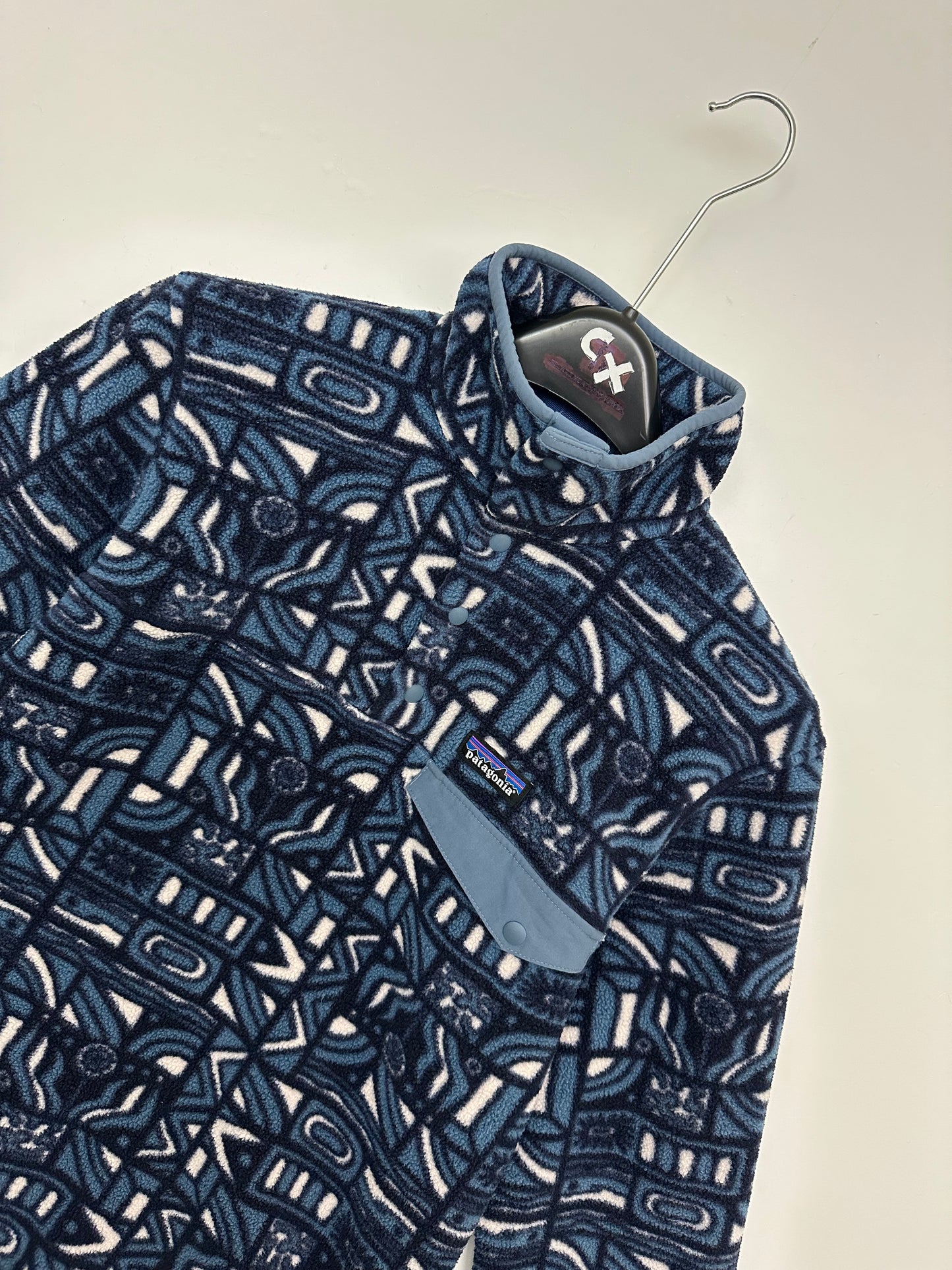 Patagonia Lightweight Synchilla Snap-T New Visions: New Navy Men's Small Fleece