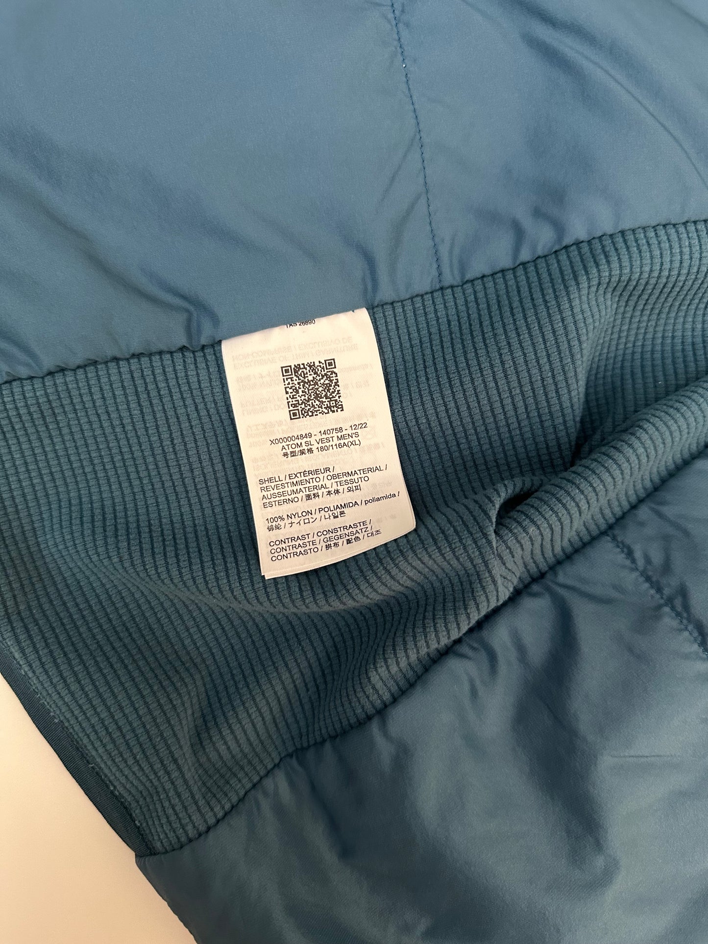 Arc’teryx Atom SL Vest Blue Men’s XL Extra Large