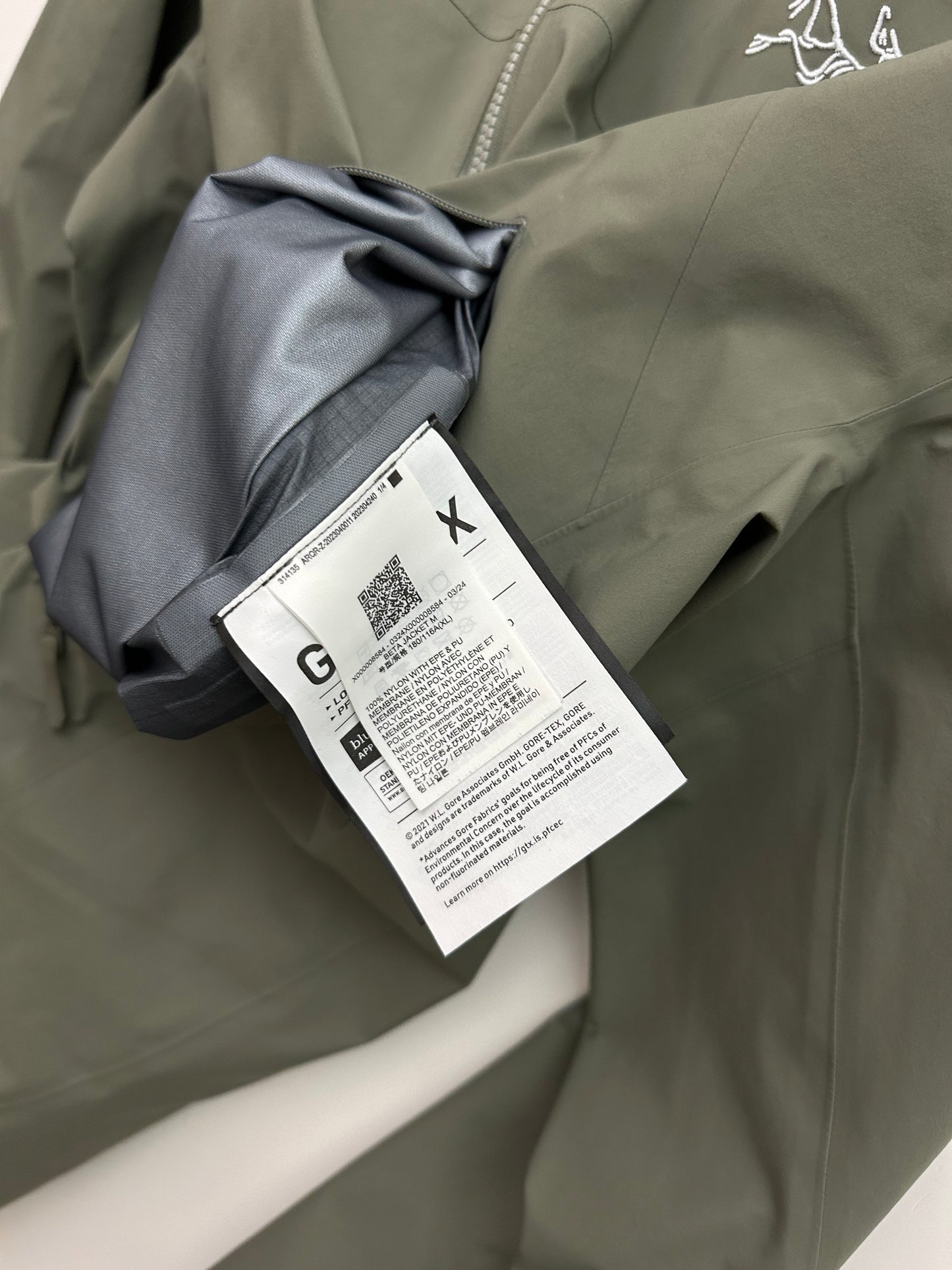 Arc’teryx Beta Jacket Forage Green Men’s XL Extra Large Gore-Tex RECCO