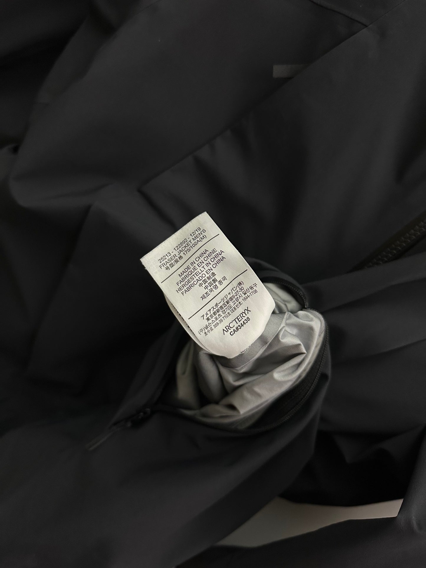 Arc’teryx Fraser Jacket Black Men’s M Medium Gore-Tex