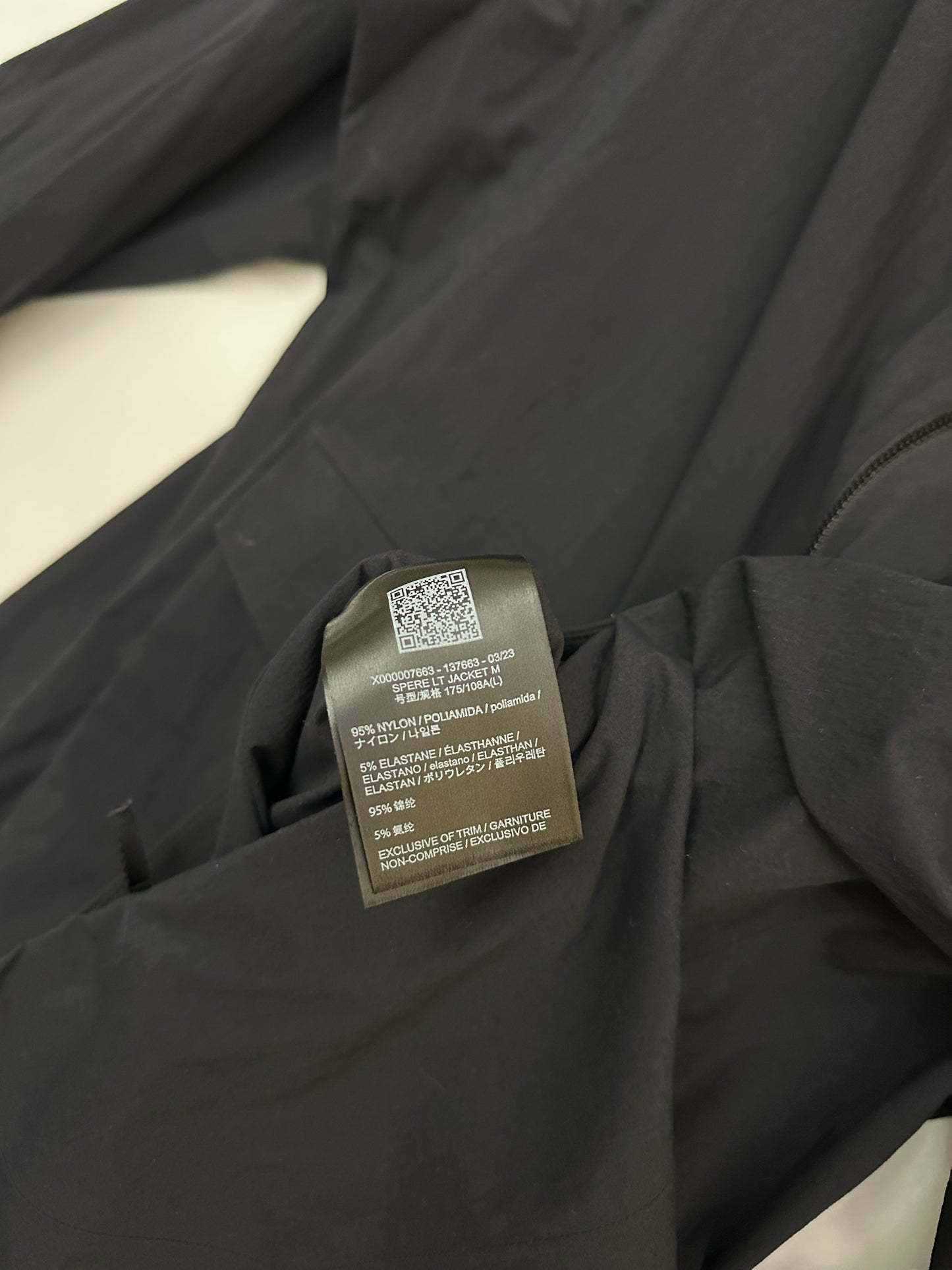 Arc'teryx Veilance Spere LT Jacket Black Men’s L Large