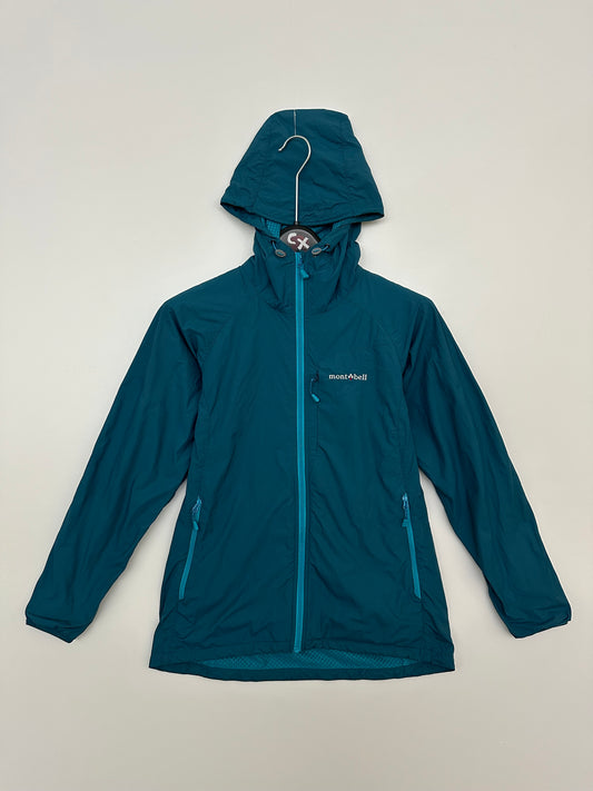Montbell Light Shell Hooded Jacket Blue Packable Women's M Medium