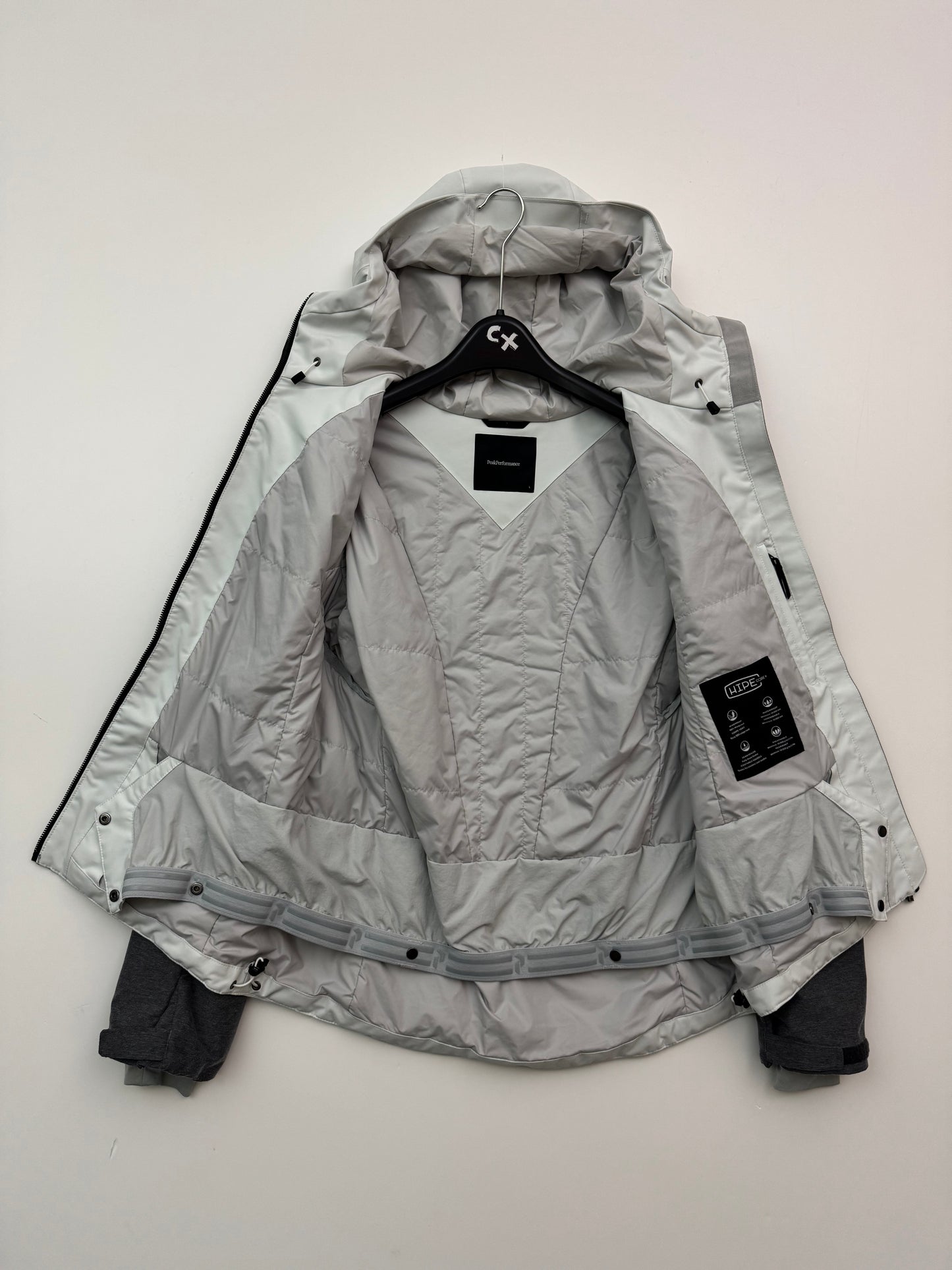 Peak Performance Balmaz Ski Jacket Women’s L Large Grey Two Tone Coat