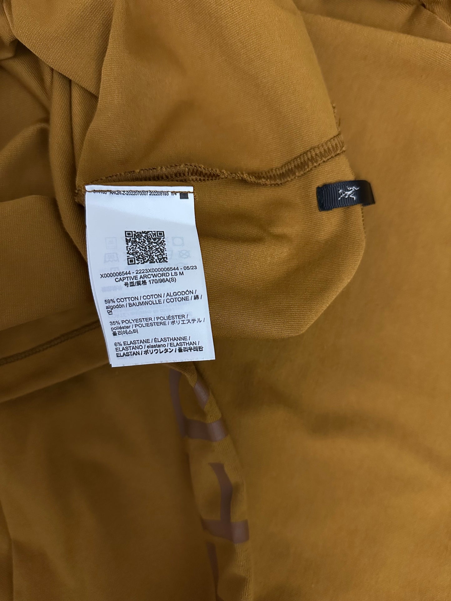 Arc’teryx Arc’word Crew LS T-Shirt Yukon Men’s S Small