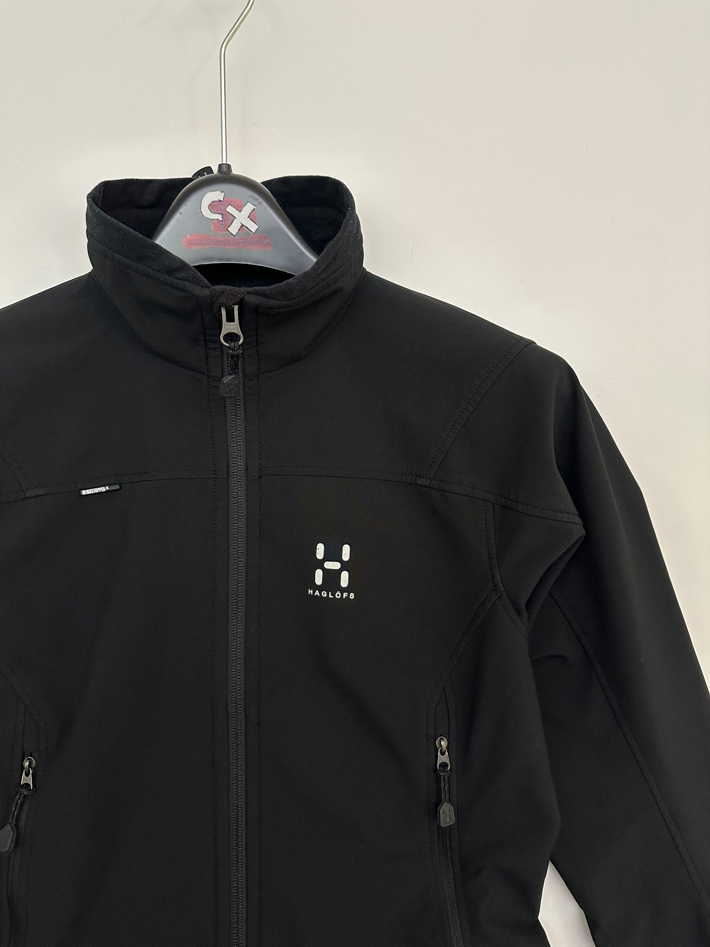 Haglöfs GORE-TEX Windstopper Softshell Jacket Black Full Zip Women’s XS