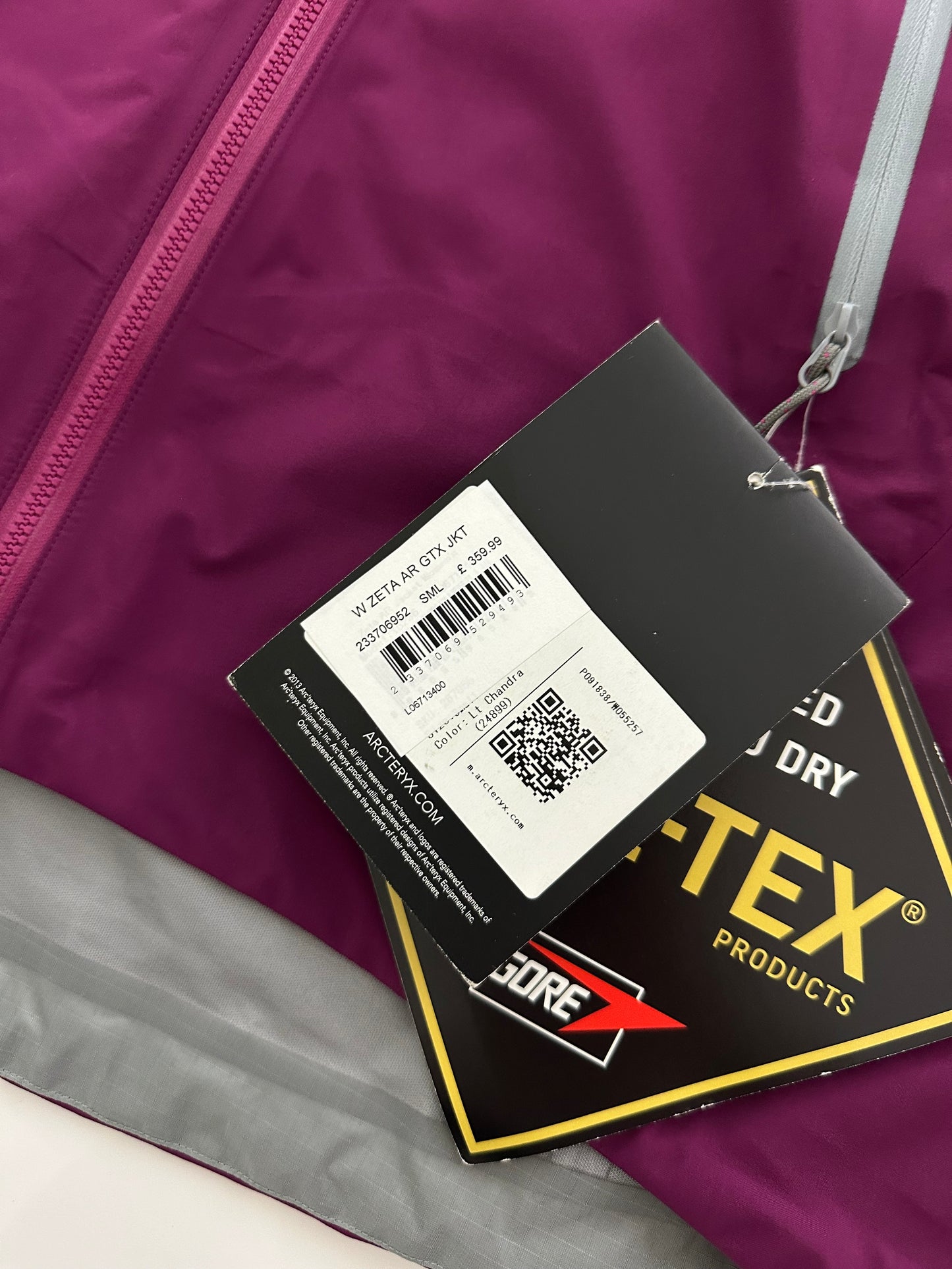 Arc’teryx Zeta AR Jacket Chandra Pink Women’s S Small Gore-Tex