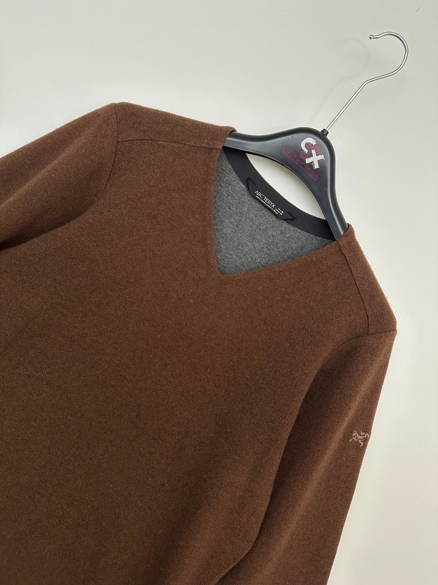 Arc’teryx Donavan V-Neck Sweater Brown Men’s M Medium Wool